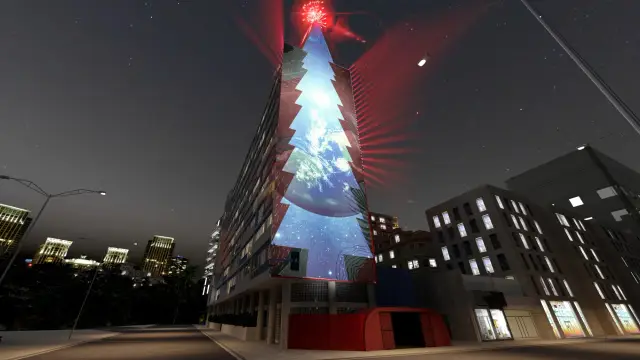 Espetáculo de Abertura, Direto do espaço para São Paulo