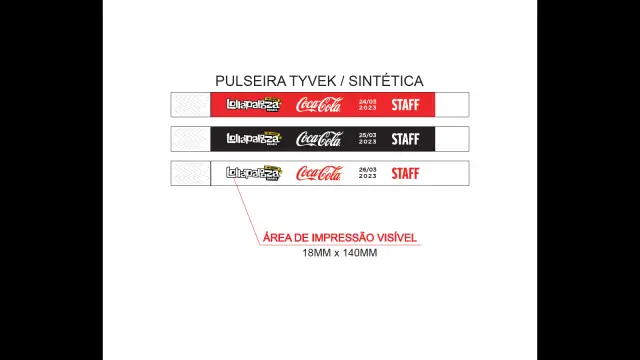 Pulseira de staff: arte em Tyvek