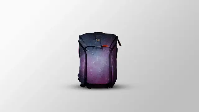 Mochila com a estampa galáctica