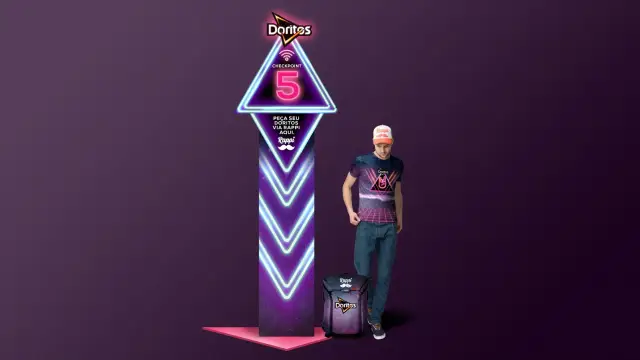 O totem de checkpoint para pedir via Rappi