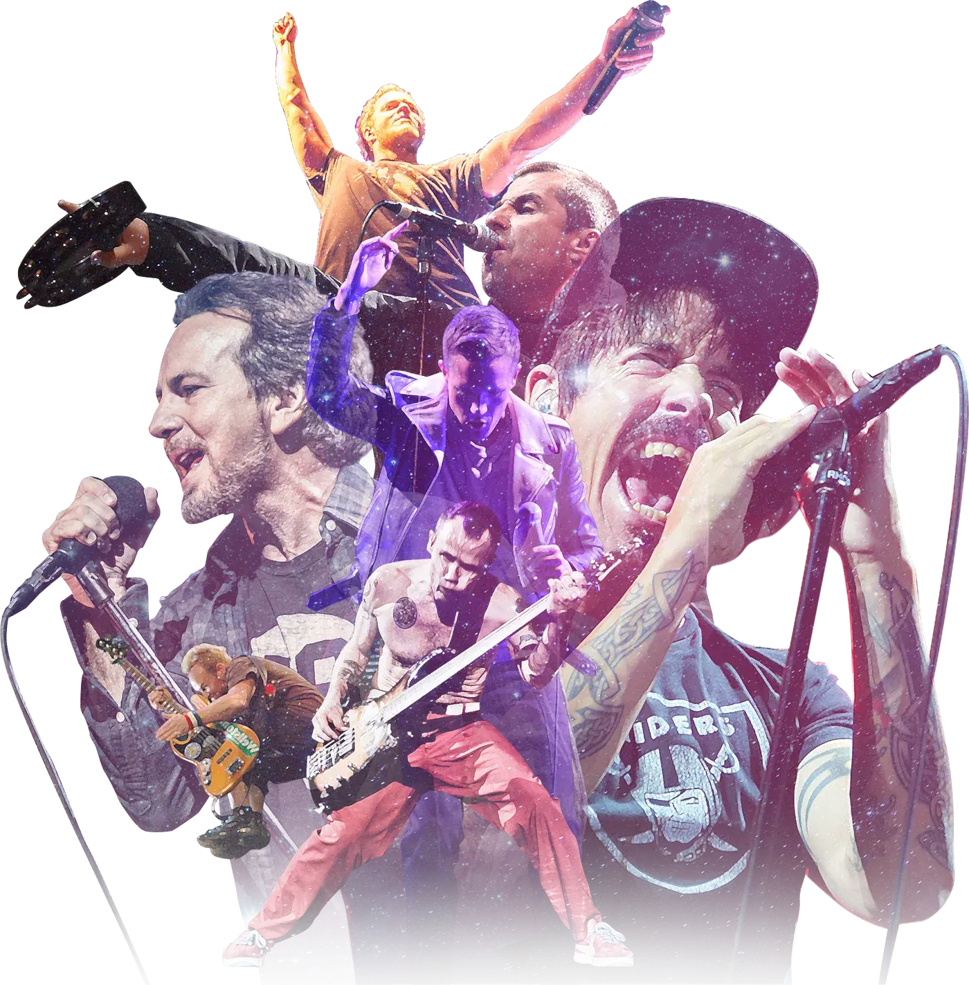 Colagem com artistas do Lollapalooza 2018