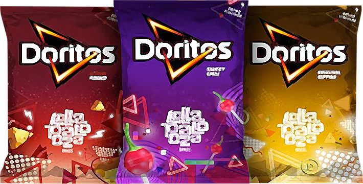 As três embalagens especiais de Doritos para o Lollapalooza