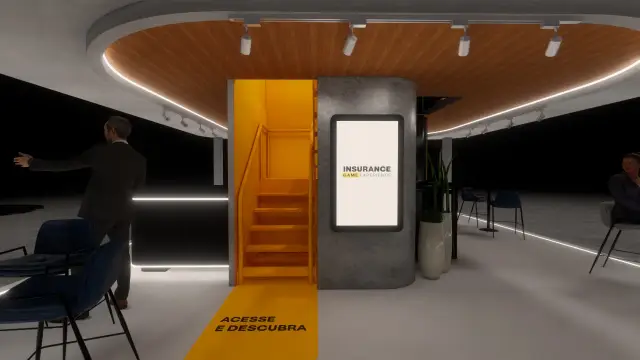 Seguridade, escada para o mezanino