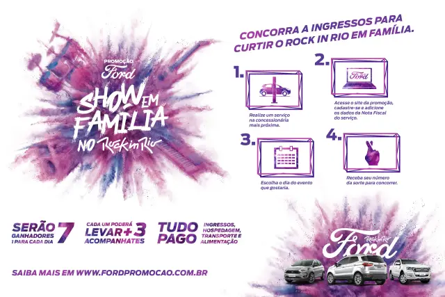 Promoções: a arte da promoção Show em Família no Rock in Rio, com a mecânica em quatro passos