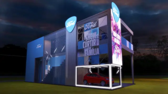 Cenografia e espaços Ford: a fachada lateral, com a escada externa