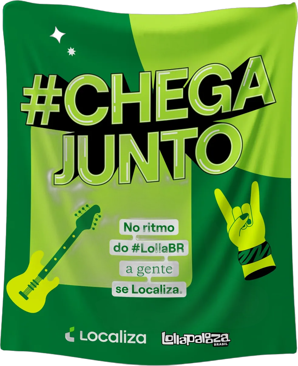Canga com a arte #ChegaJunto