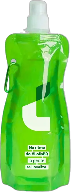 Garrafa flexível verde