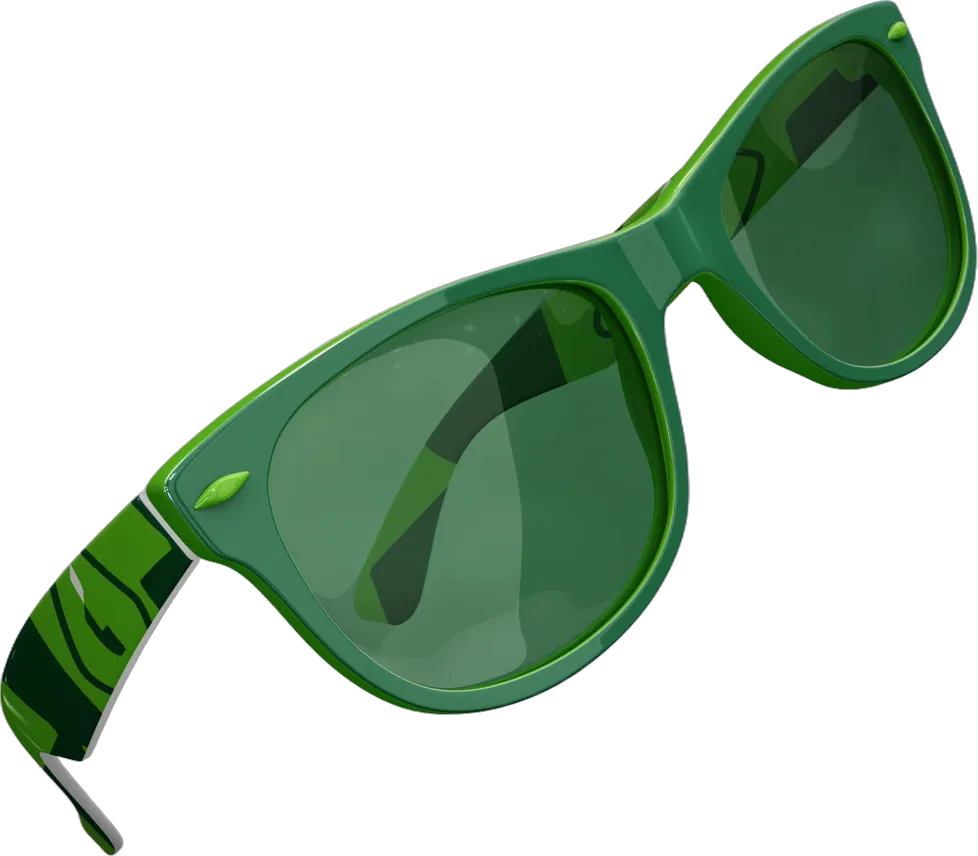 Óculos de sol verdes