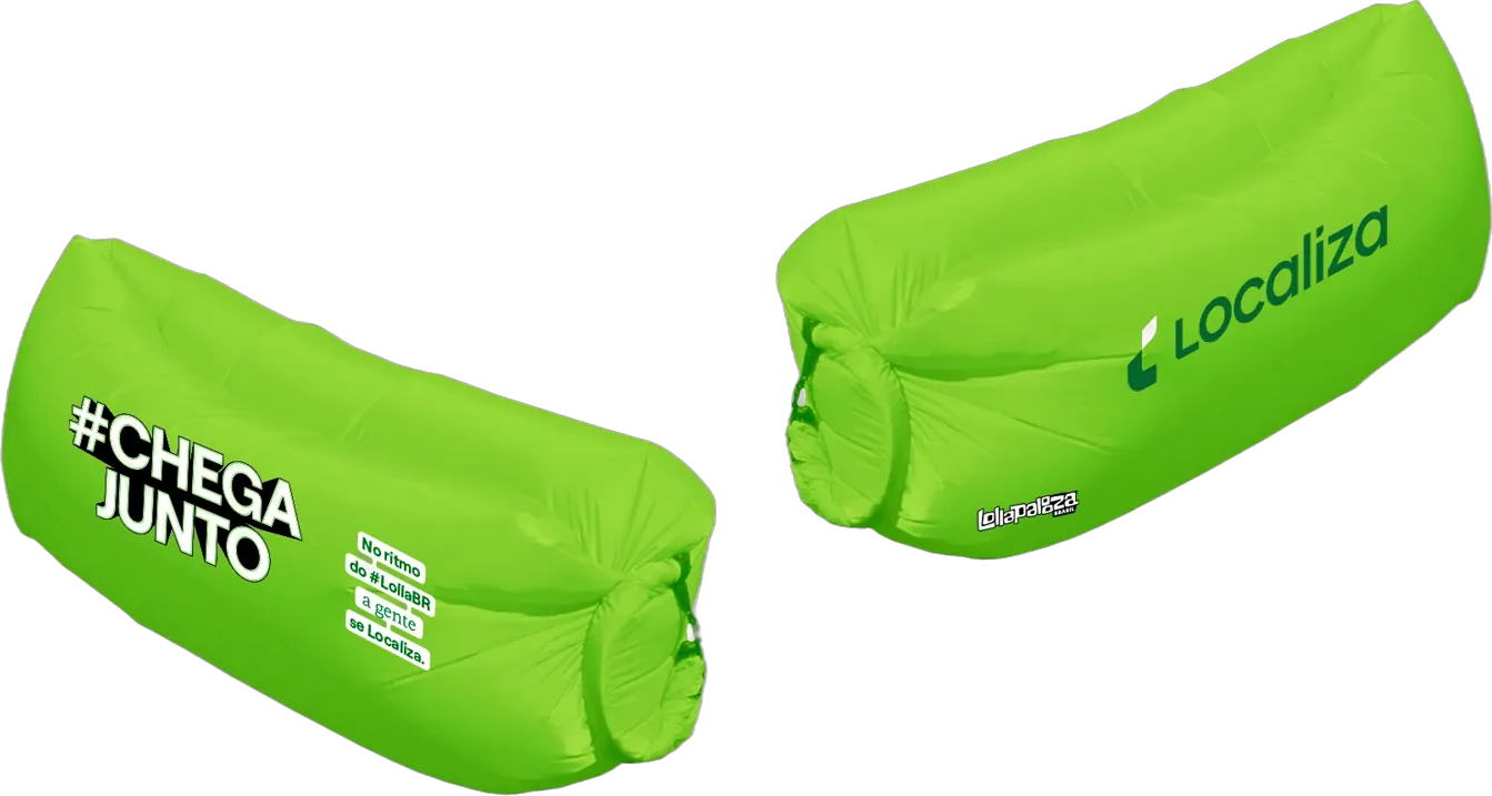 Sofá-bag inflável verde