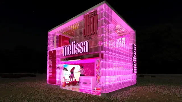 Vista noturna, luz rosa