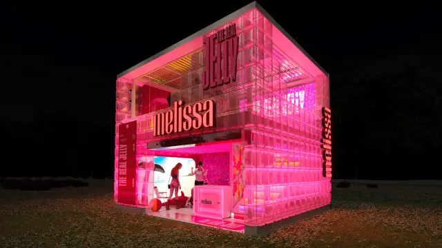 Vista noturna, luz magenta