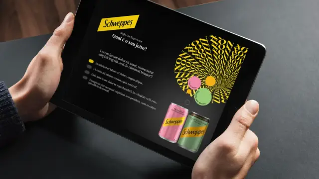 O Schweppes Match no tablet