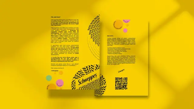 A carta-convite final, frente e verso