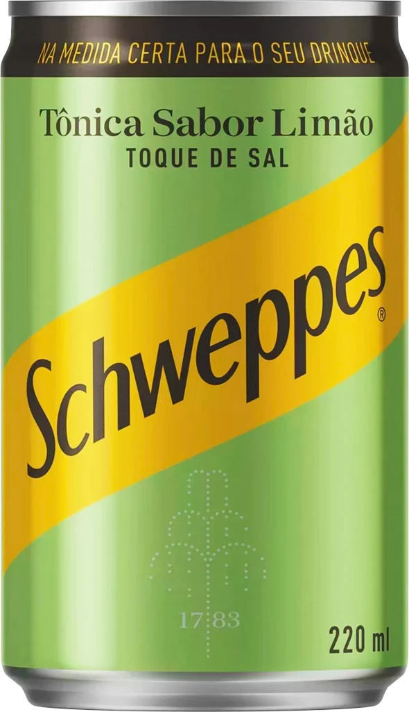 Lata de Schweppes Tônica Sabor Limão com toque de sal