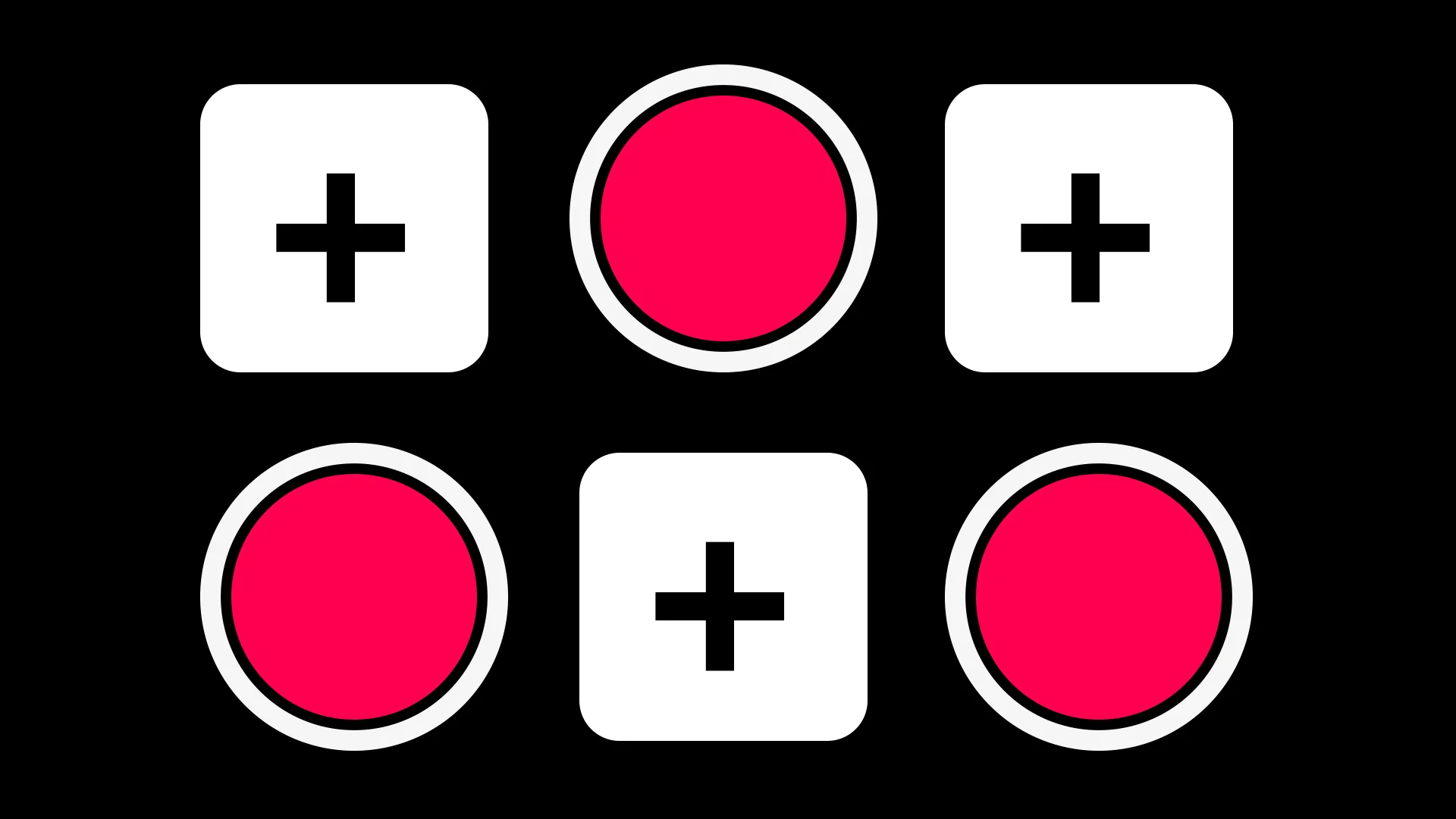 Grade com os botões + e gravar, tirados da interface do app