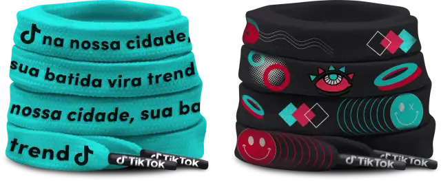 Brindes para a audiência geral: cadarço e bandana