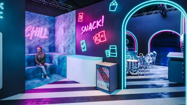 A sala de descanso e o apoio de lanches