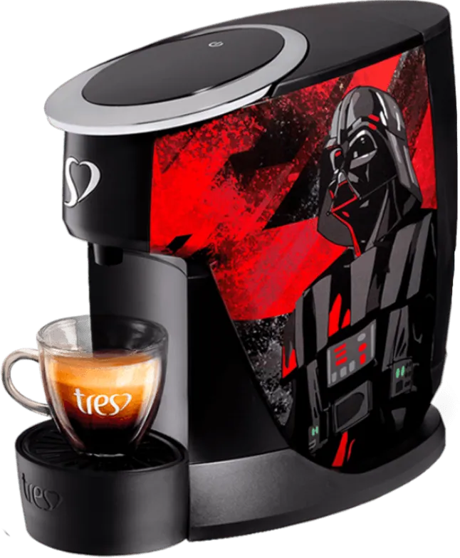 Cafeteira TRES Touch Star Wars Darth Vader, em vermelho e preto