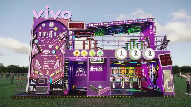 Rota Easy Arcade, de dia: vista frontal