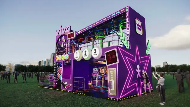 Rota Easy Arcade, de dia: lateral com a estrela