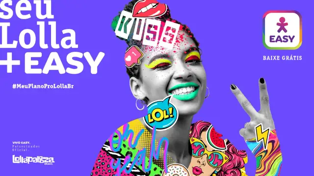 Key visual seu Lolla +EASY da rota Tinta