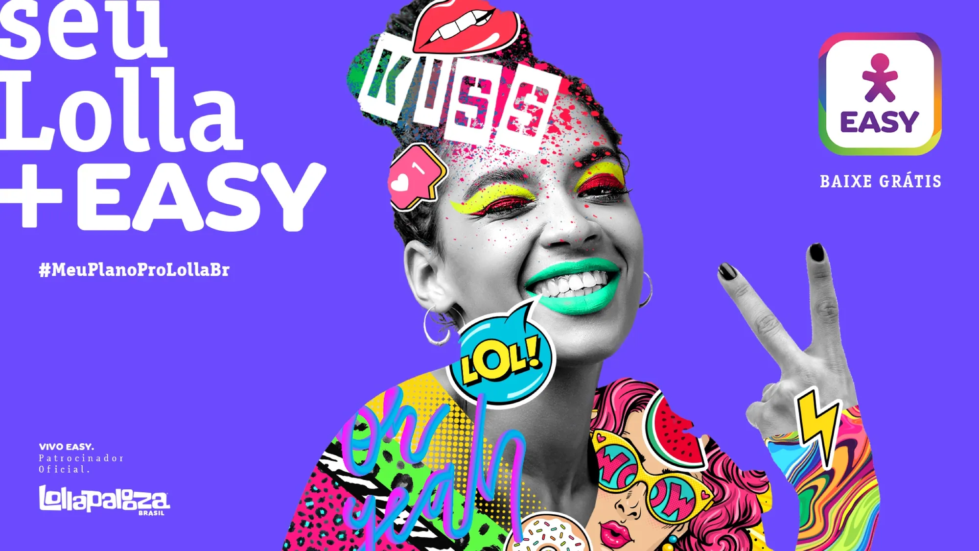 Key visual seu Lolla +EASY da rota Tinta