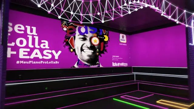 Glow Lounge: arquibancada elétrica diante do KV